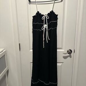 See You Monday Black and White Maxi Dress